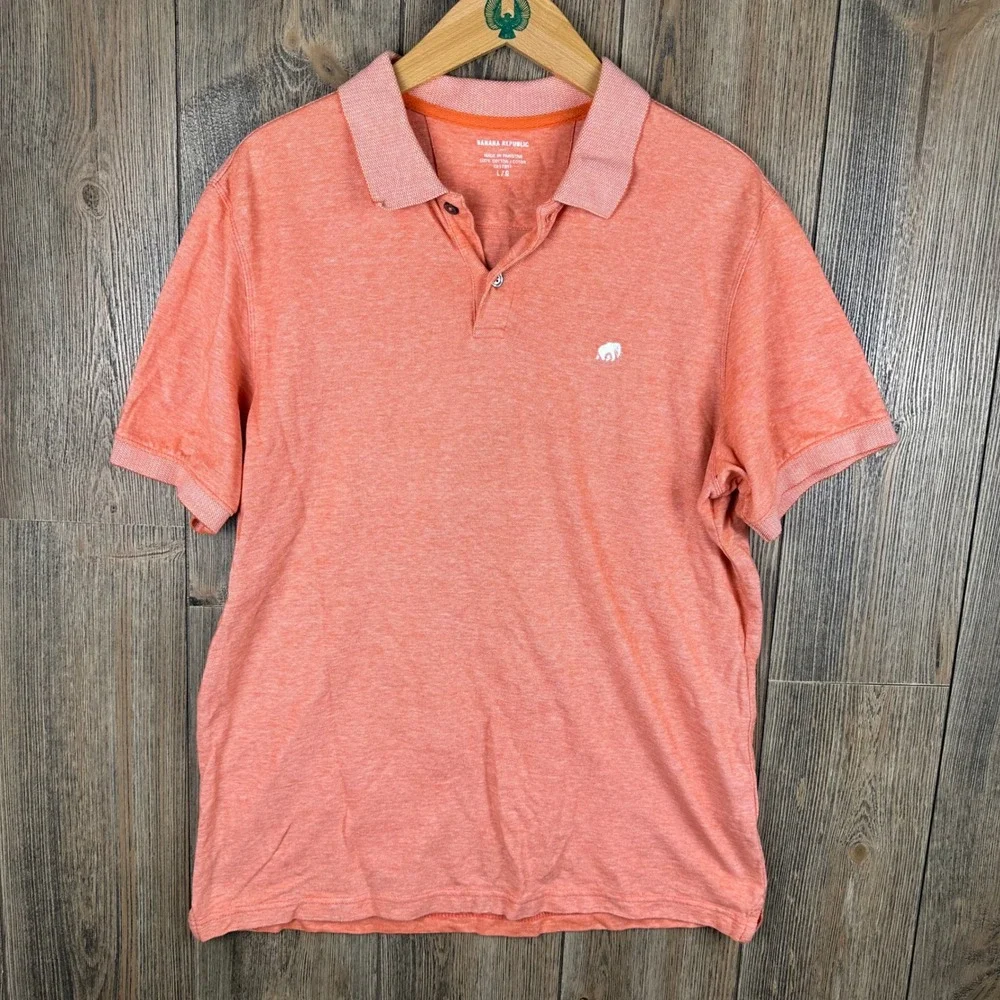 Banana Republic Lot of 8 Polo Shirts Men Size Large Short Sleeve Casual Cotton
